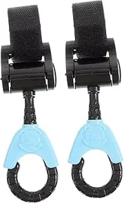 GARVALON Stroller Hooks Rotating Design Stroller Bag Hooks for Shopping Diaper Bag Easy to Install