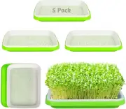 Seed Sprouting Tray, 5 PCS Microgreens Growing Trays Big Capacity Sprouts Gro...