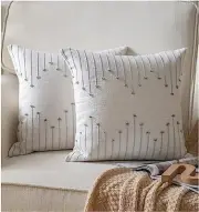 Boho Throw Pillow Covers 22x22 Set of 2 22" x 22" (Pack of 2) Grey Beige
