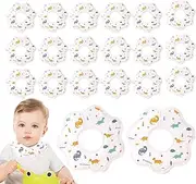 Drool Bibs,20X Feeding Bibs - Ultra-Soft Burp Cloths for Boys and Girls, Absorbent Saliva Towels with Cute Pattern