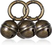 SynHHergyx 2 Pcs Loud Copper Bell for Dog Cat Pet Bells for Collar Brass Pet Bells with Quick Clips