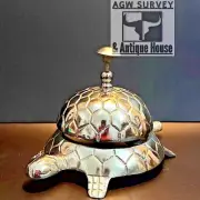 Brass Tortoise Silver Hotel Desk Bell Nautical Reception Counter Service Bell