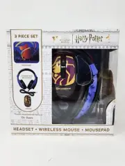Harry Potter Headsets with Microphone, Wireless Mouse & Mousepad Set New