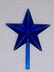 Plastic Star for CERAMIC CHRISTMAS TREES ~ Large chubby Blue