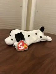 Ty Beanie Baby “Dotty” 1996 Dalmatian Puppy Dog Plush With Tag Protector 8.5”