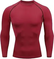 [Chounliem] Mens Fitness Long Sleeve Running Sports T Shirt Men Thermal Muscle Athletic Gym Compression Clothes Mens Slim