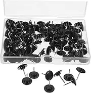 100pcs Plastic Thumbtack for Decorative Push Pins Tacks Flat Push Pins Map Tack Marking White Tack Poster Pins Pushpins Push Pin Clips World Map with Thumb Tack Bulletin Board Pp