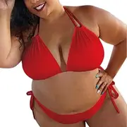 [Generic] American Swimsuit Solid Size Suit Push Bikini Swimwear Padded Bathing Womens Swimsuit Set Plus Up Swimwears Tankinis Set Plus Swimsuits for Women with Shorts