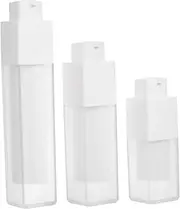 Healvian 3Pcs Cosmetic Dispenser Vacuum Pump Bottles for Travel Leakproof Toiletries Lightweight Makeup Containers for Lotion Skincare