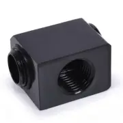 Alphacool Low Profile ES L-connector rotatable G1/4" AG auf G1/4" IG, Deep Black