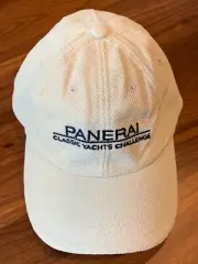 PANERAI Brand New Unworn Beige Baseball Hat with Blue Embroidered Panerai Yachts
