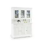 Showcase Cupboard Glass Cabinet Neapolitan Art Povera White Matt Classic