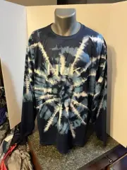 Huk Men’s Fishing LS Shirt - Blue Tie Dye - XL Polyester NWT