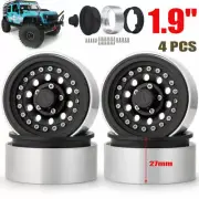 4PCS 1.9" CNC Metal Beadlock Wheel Rim for RC Crawler Axial SCX10 90046 TRX4 D90