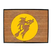 Moon Witch Halloween - Funny Novelty Doormat Man Cave Floor mat