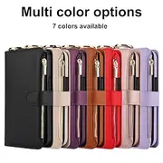 Phone Case For Samsung Galaxy S25 S25 Plus S25 Ultra S23 Ultra Plus S23 Ultra S23 Plus A73 A53 A13 5G Wallet Case Zipper with Lanyard Card Slot Retro TPU PU Le