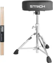 Drum Throne, Height Adjustable Padded Seat Drum Stool, Heavy Duty Swivel Drum...