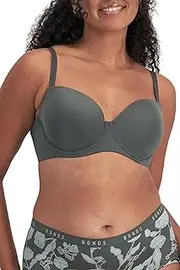 [Bonds] Women's Invisi Full Busted T-Shirt Bra, Smoked Jade, 10D