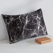 Ecosa Silk Pillowcase - Black Marble Pillowcase