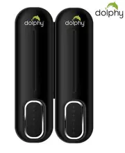 Dolphy Multi Compatible ABS Wall Mount Soap Dispenser 300ml (Pack of 2)- Black