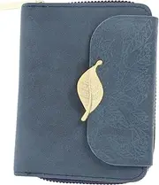 [SAFIGLE] Small Women's Wallet Leather Zipper Purse Compact and Organized Cardholder for Ladies