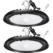 2 Pack LED High Bay Light with US Plug 6FT Cable, 120V 200W 26000LM 5000K Day...