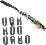 MERRYHAPY Classic Stainless Steel Razor Replaceable Blades Shaving Hair Cutting Eyebrow Trimming Beauty Accessory for Men Women