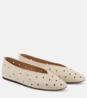 [Le Monde Beryl] Le Monde Béryl Regency embellished leather ballet flats AU 9.5 beige