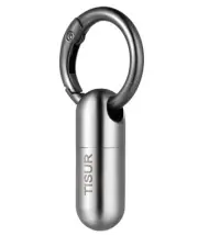 TISUR Micro Keychain Pill Holder, Titanium Pill Case Waterproof Pill Containe...