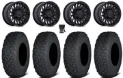 MSA Clubber 14" Wheels Black 27" Coyote Tires Can-Am Defender