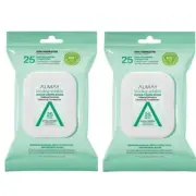 Almay Biodegradable Clear Complexion Makeup Remover Cleansing Towelettes 2 Pack