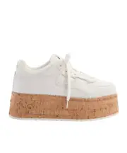 FREEDOTS XL CALFSKIN AND CORK SNEAKER 37.5,36,38.5,37,38,39,40 White/Natural