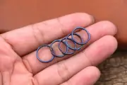 New5PCS Titanium Alloy Concise Round Key Ring Key Chain Outdoor Pendant EDC Tool