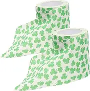 NOLITOY Toilet Rolls Shamrock 2pcs Bathroom Tissue Toilet Paper Prints Colorful Paper Rolls
