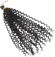Ipetboom Wavy Curly Wig Curly Human Hair Wig Womens Braid Extensions Hair Accessories for Women High Temperature Wire Black