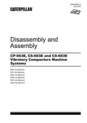 Caterpillar CS-663E Compactor Disassembly Assembly Service Manual KENR3654