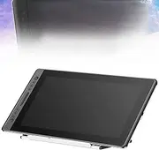 15.6-Inch Drawing Tablet with Screen, Passive Wireless Pen, IPS Fully Laminated Hard Screen+1920 * 1080+16K Level Pressure Sensitivity+300 Points/Second Reporting Rate+10mm Sensing Height,Metallic