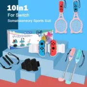 10 in 1 Sports Accessories Bundle Pack For Nintendo Switch Joy-con Controller AU