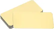 sourcing map 12 Pcs Blank Name Plates, 3.9 x 2" Engraved Metal Name Plate Laser Strong Adhesive Nameplate Anodized Aluminium Custom Blank Plates for Signs DIY Crafts, Gold Notched Corner
