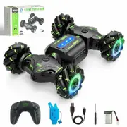 (Green)Gesture Sensing RC Stunt Car with Light,4WD Remote Control Car for Kids,2.4Ghz Hand Remote Control Truck for Kids Christmas,Birthday Gift