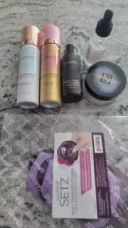 Liminess Lot Makeup Sealant, Eraser, Brush Cleanser, Rose SERUM & POWDER