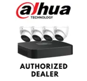 Dahua 4MP IP67 PoE IP E-VU Eyeball Cameras+4-Ch NVR Security System Kit 2.8 mm