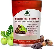Natural Hair Shampoo for Hair, AMLA REETHA SHIKAKAI POWDER (Phyllanthus emblica, Sapindus mukorossi, Acacia concinna), 227g