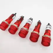 US Stock 5pc Red XD10-3 24V DC 10mm Power Signal Indicator Light Mini Pilot Lamp