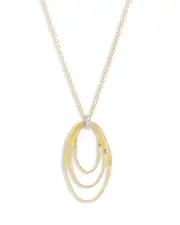 Marco Bicego 18K Yellow Gold Onde Diamond Short Pendant Necklace, 16.5