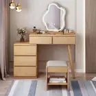 Banta Solid Wood Dressing Table with Storage and Mirror/Bedroom Vanity Set