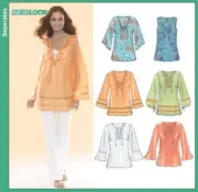 New Look 6485 Misses Tunic Tops Sizes 10-22 Sewing Pattern