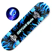 31'' 80CM Blue Fire NEW Sealed Kids Skateboard Light Up Wheels
