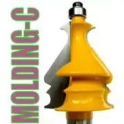 1 PC 1/2" SH Base Architectural Molding C Router Bit S