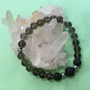 Smokey Quartz and Lava Stone Aromatherapy Diffuser Bracelet - the stone of endurance